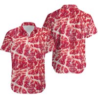 Fresh Raw Beef Steak Tropical Hawaiian Shirt