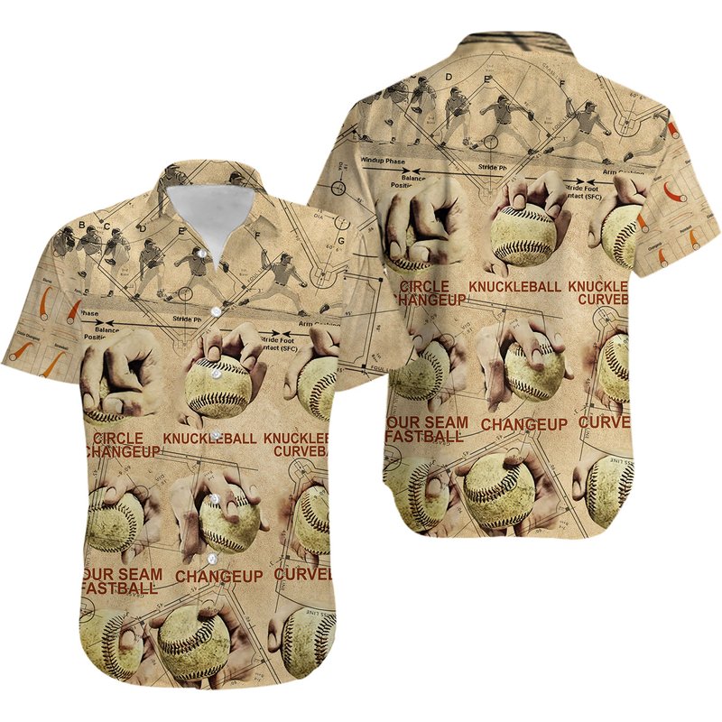 Baseball Hawaiian Shirt — Mens Casual Shirts