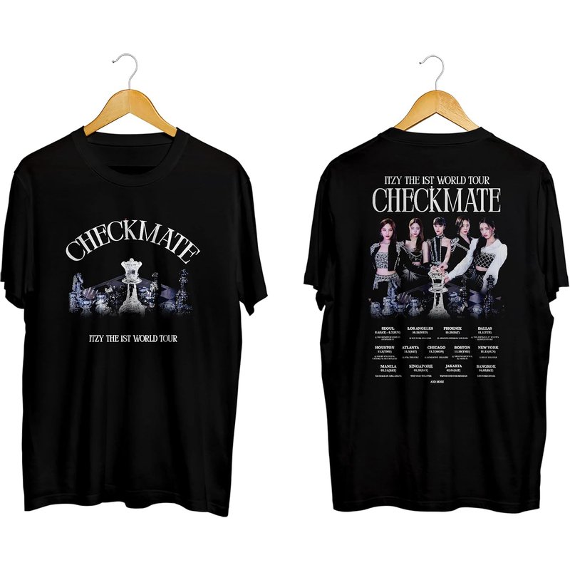 2 Sides Itzy Checkmate 2023 World Tour Shirt Yuna Shirt — T-shirts pour hommes