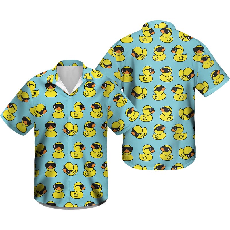 Funny Duck Hawaiian Shirt — Chemises décontractées pour hommes