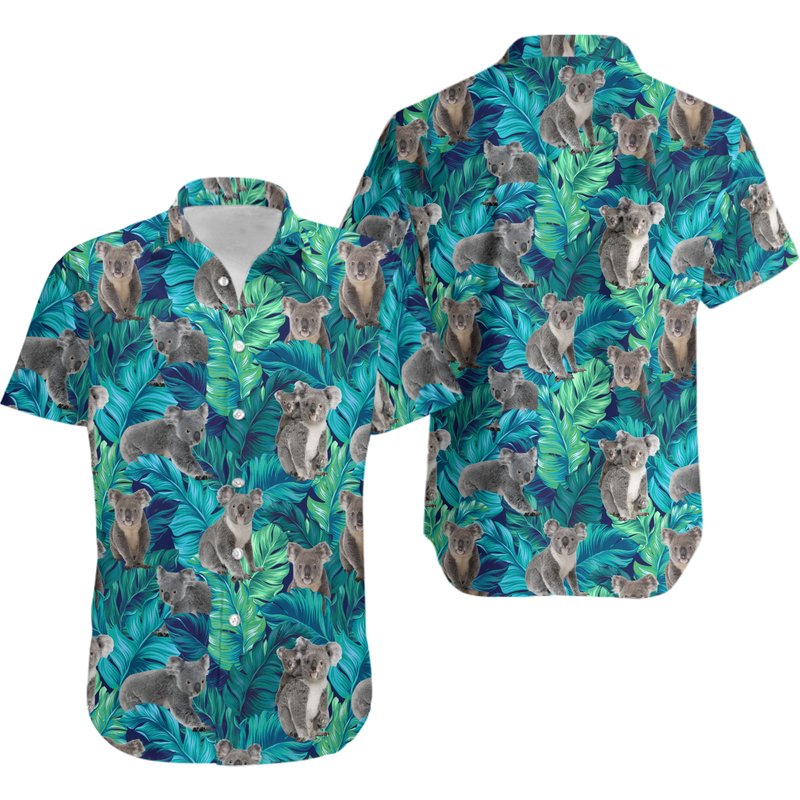 Koala Hawaiian Shirt — Mens Casual Shirts