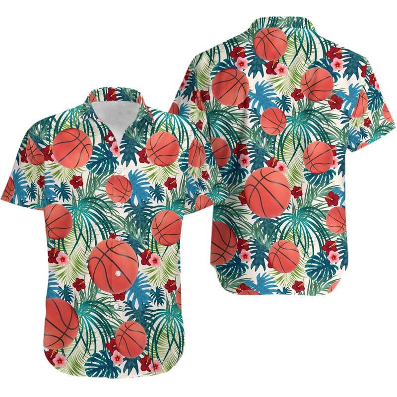 Basketball Hawaiian Shirt — Chemises décontractées pour hommes