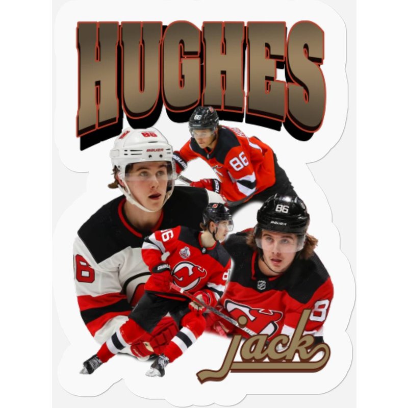 Jack Hughes Vintage 90s Graphic Stickers — Stickers & Decals