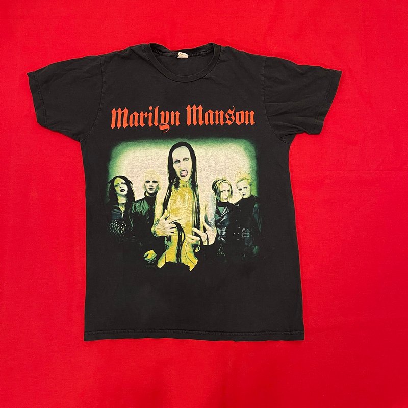2013 Marilyn Manson Members Portrait Metal Band Shirt — T-shirts pour hommes