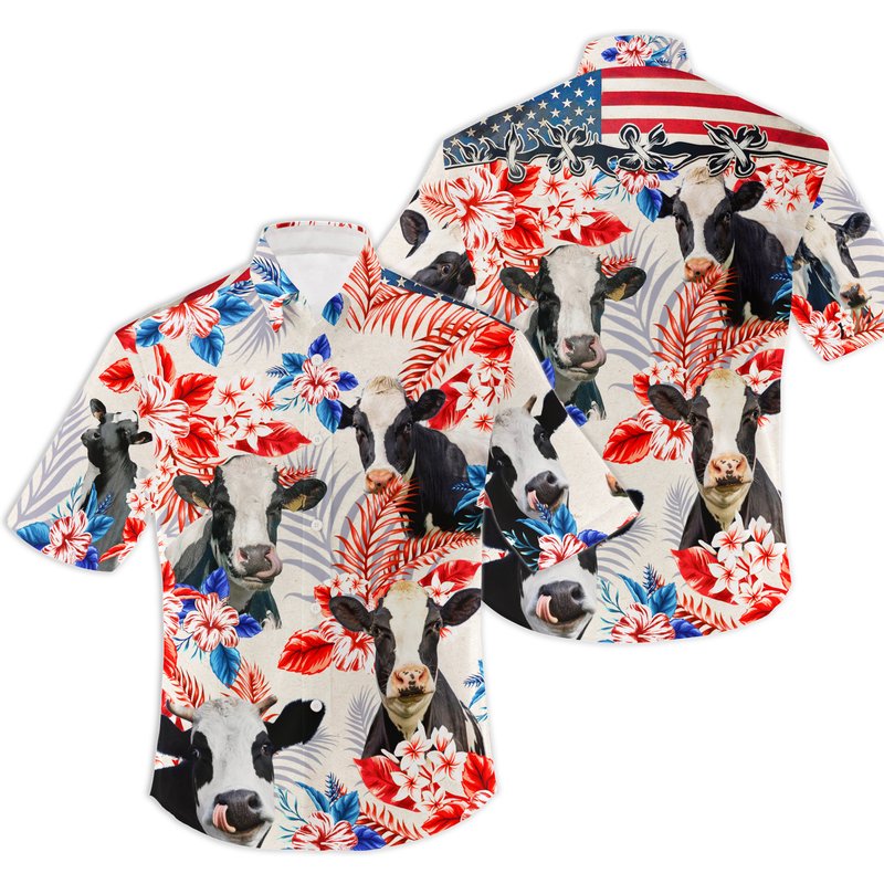 Hawaiian Shirt For Cow Lovers Holstein Hawaiian Shirt