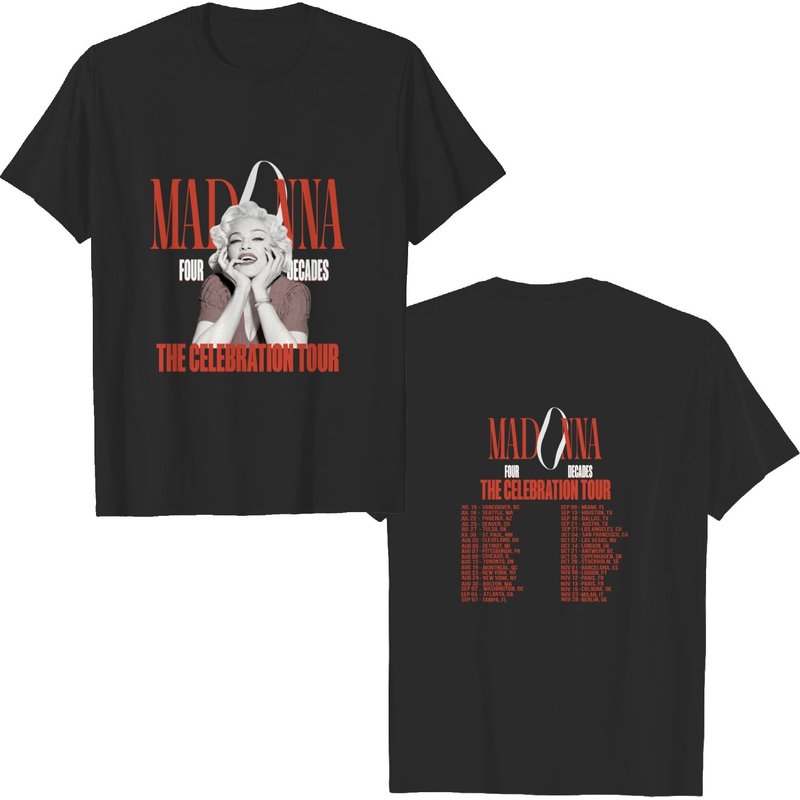 2 Sides Madonna The Celebration Tour 2023 Shirt, 2023 Madonna Four Decades Tour Shirt