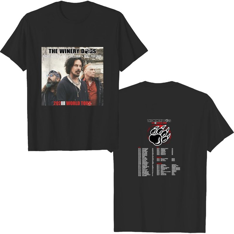 The Winery Dogs Rock Band World Tour T-shirt, The Winery Dogs 2023 Tour Shirt — T-shirts pour hommes