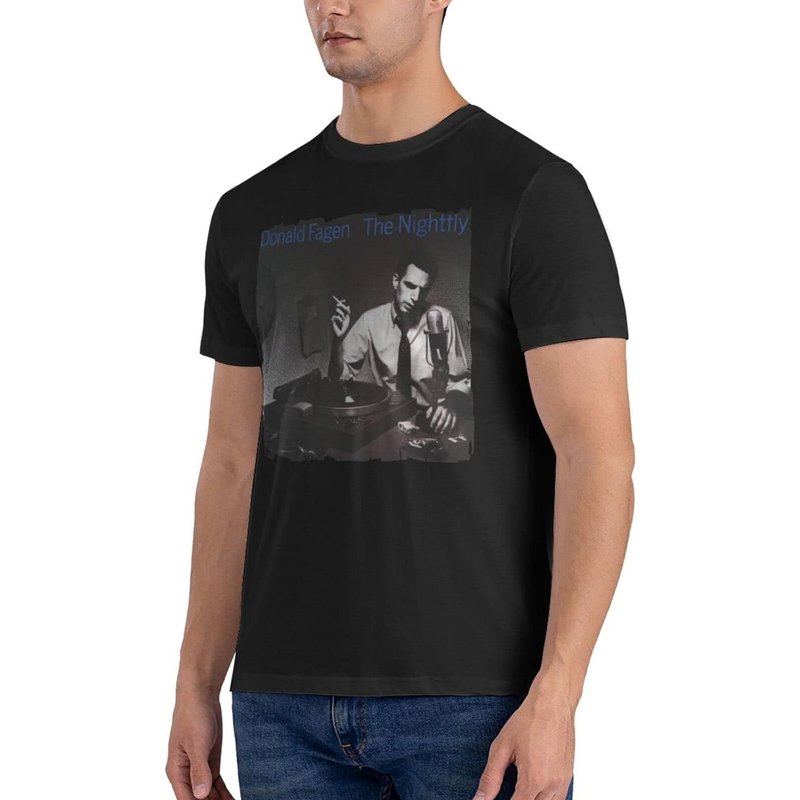 Donald Fagen T Shirt Men's Fashion Exercise Round Neckline T-shirts Black — T-shirts pour hommes