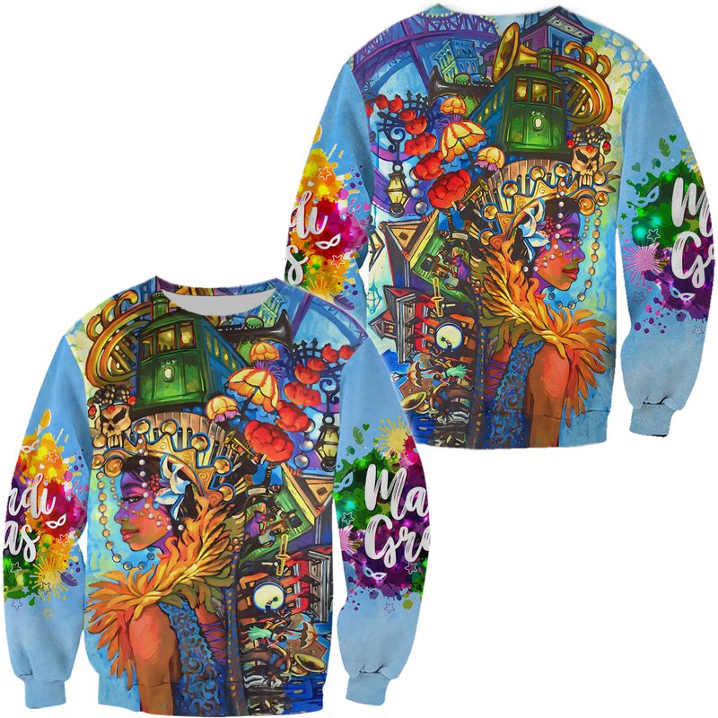 Mardi Gras Girl Sweatshirt — Chandails pour hommes