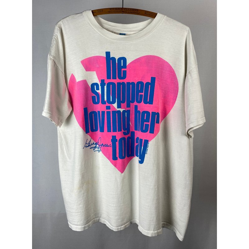 George Jones 1990 He Stopped Loving Her Today Concert T Shirt — Mens T Shirts