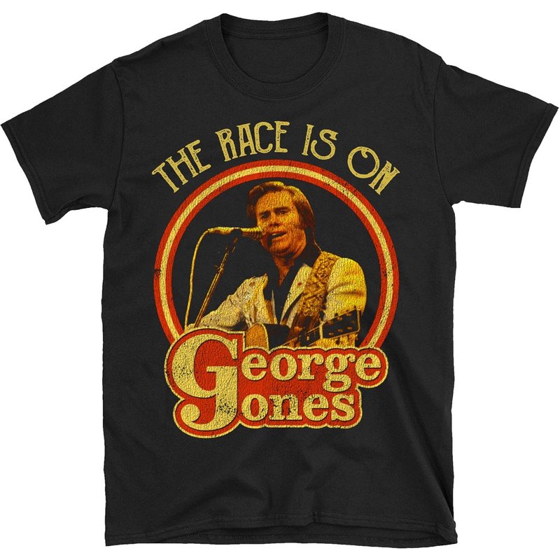 The Race Is On George Jones Country Music T Shirt — Mens T Shirts
