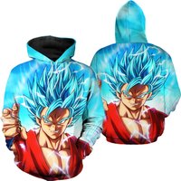 Blue Hair Goku Unisex Hoodie