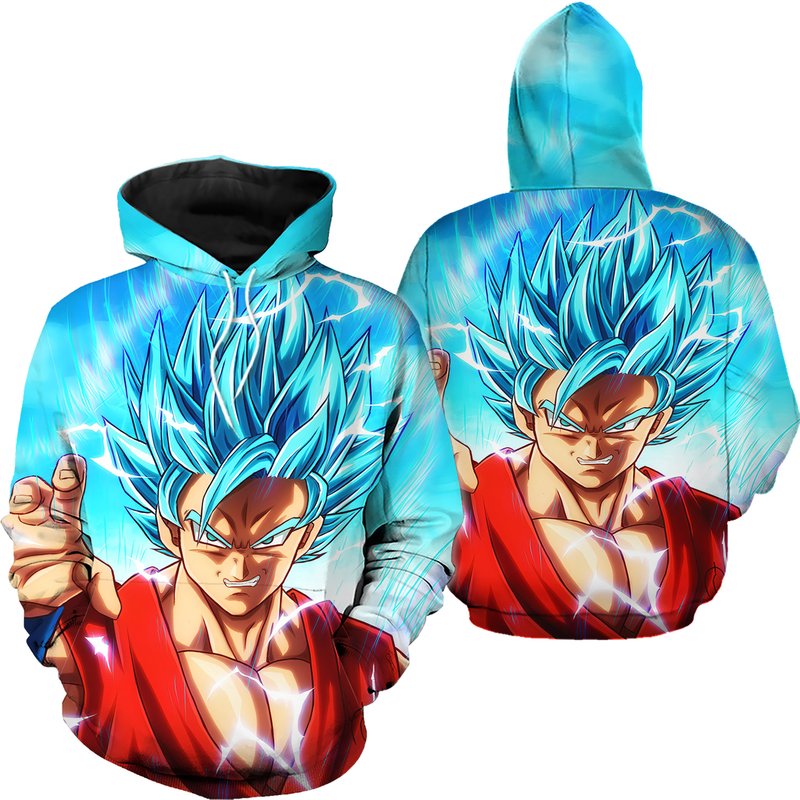 Blue Hair Goku Unisex Hoodie — Sweats à capuche pour hommes