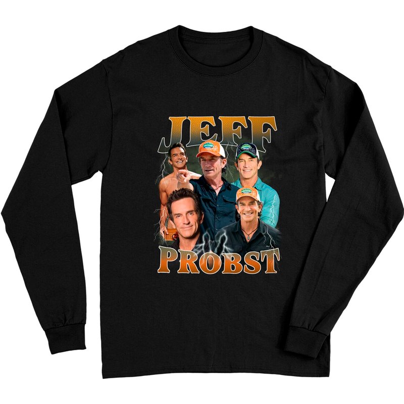 Jeff Probst Vintage Unisex Long Sleeves, Vintage Jeff Probst Long Sleeves — T-shirts pour hommes