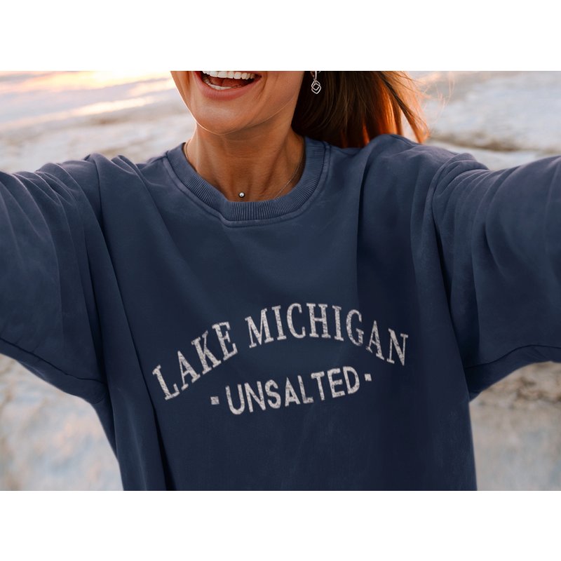 Lake Michigan Sweatshirt, Michigan Beach — Sweats à capuche pour hommes