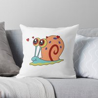 Gary The Snail In Love Throw Pillow
