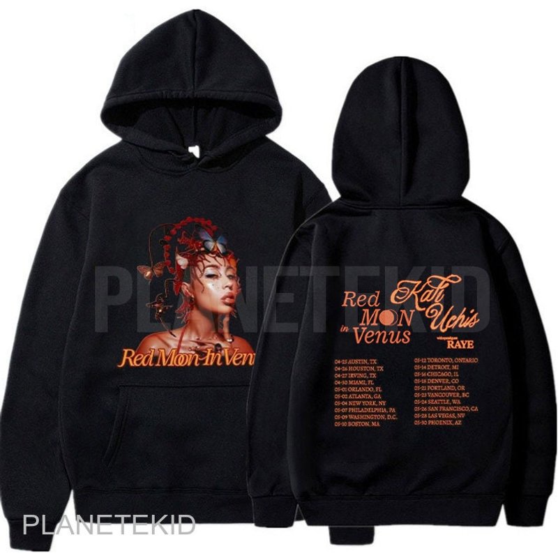 Reggaeton Kali Uchis Shirt, Red Moon In Venus Tour Kali Unchis — Sweats à capuche pour hommes