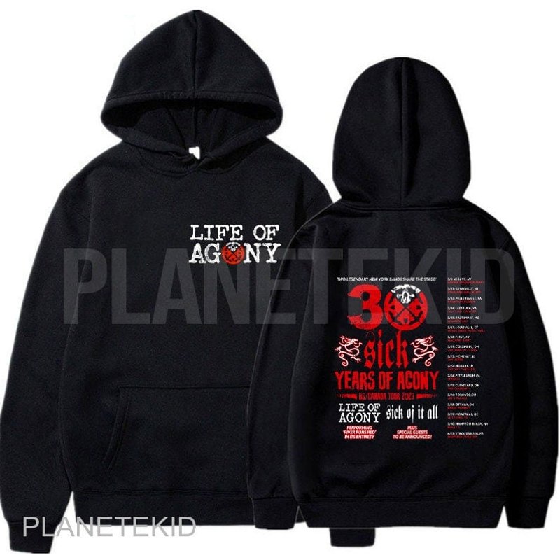 Life Of Agony 2023 Tour Shirt, Life Of Agony — Sweats à capuche pour hommes