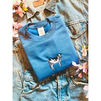 Cow Embroidered Crewneck | Gift For Cow Lovers Sweatshirt