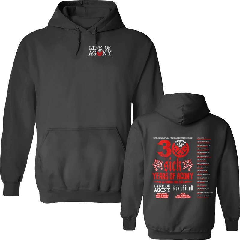 Life Of Agony 2023 Tour Shirt, Life Of Agony — Sweats à capuche pour hommes