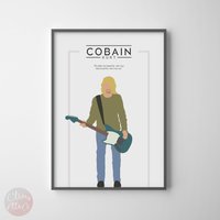 Kurt Cobain Print Poster