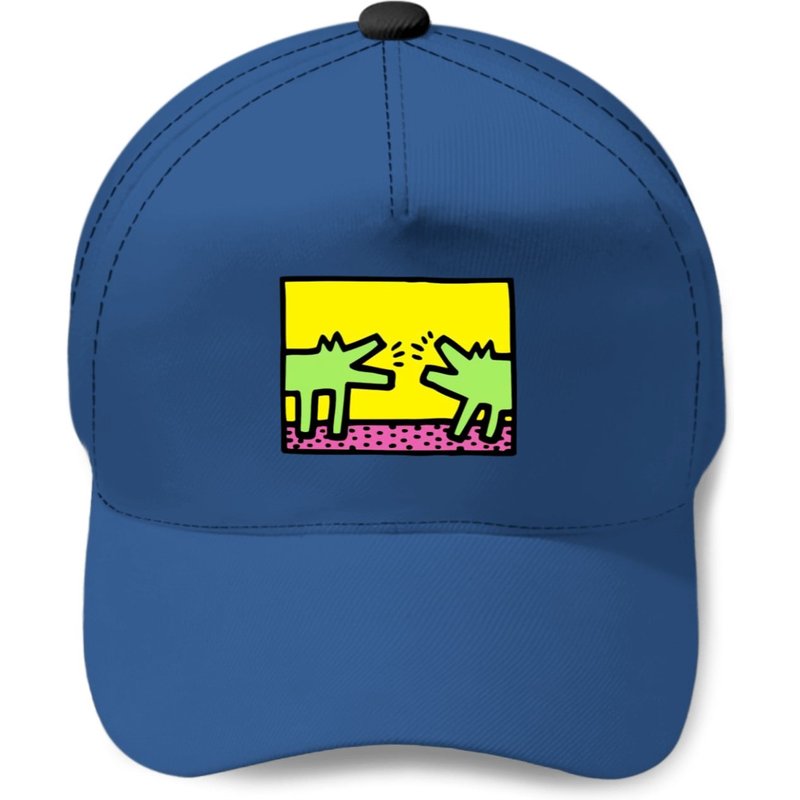 Keith Haring Dog Merch Baseball Caps — Baseball Cap