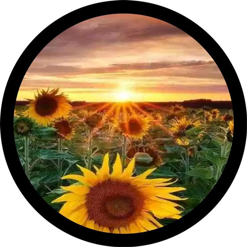 Sunrise Sunflower Spare Tire Cover — Accessoires pour camions