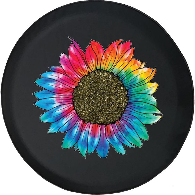 Sunflower Hippie Spare Tire Cover — Accessoires pour camions