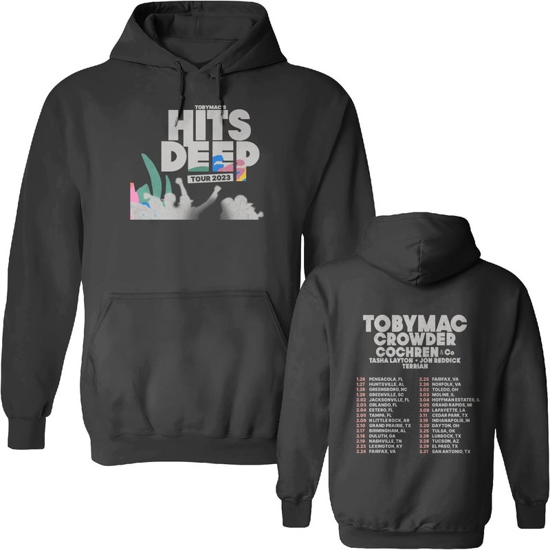 Tobymac Hits Deep Tour 2023 Hoodie, Toby Mac 2023 Tour — Sweats à capuche pour hommes