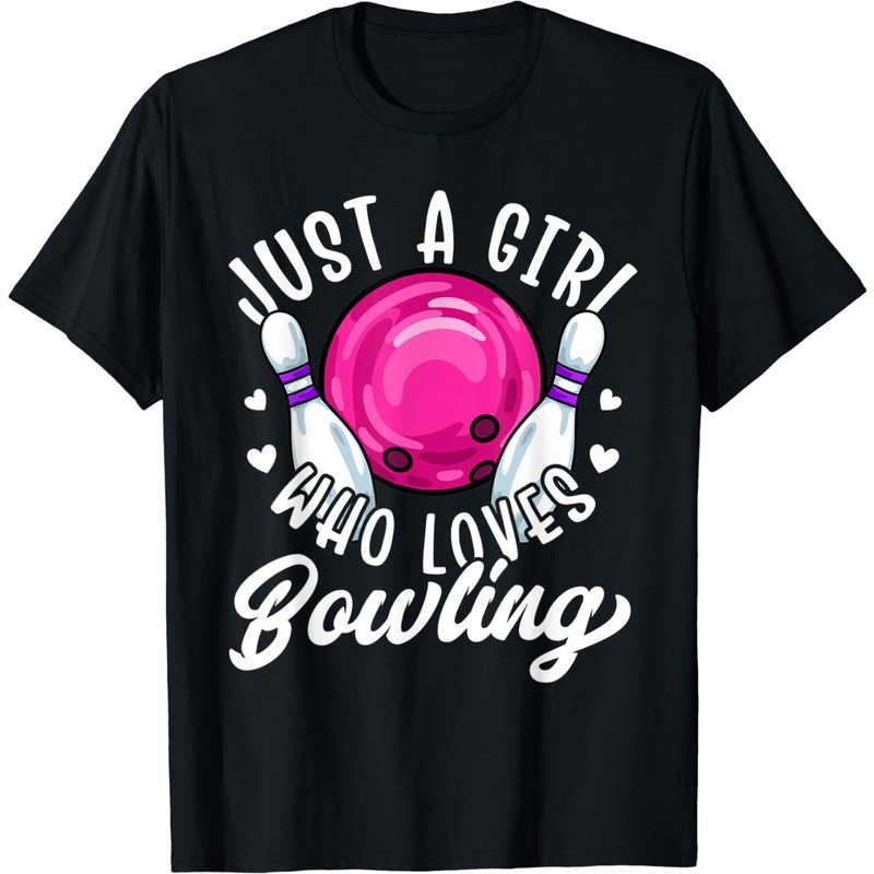 Girls Bowling Tshirt, Bowler Tee, Tenpin Bowling T-shirt — Mens T Shirts