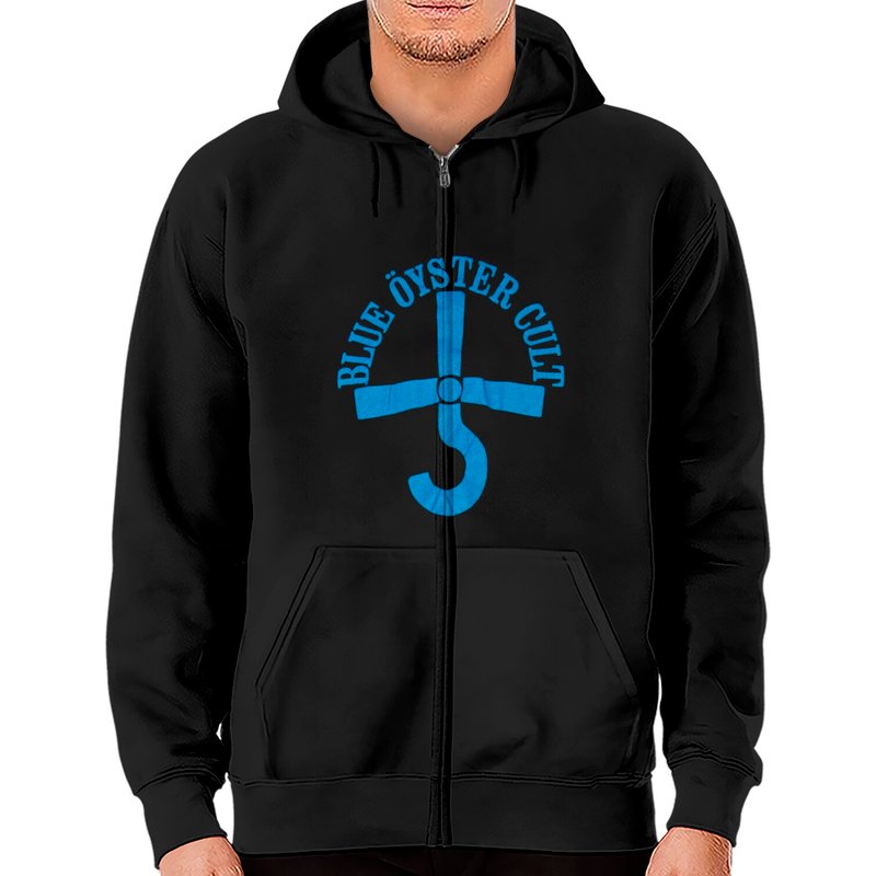 Blue Oyster Cult Zip Hoodie For Rock Fans — Sweats à capuche pour hommes