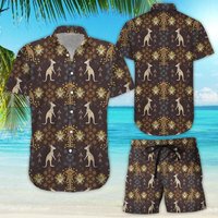 Kangaroo Hawaiian Shirt - Kangaroo Aboriginal Theme Pattern Hawaiian Shirt Animal Themed Gift