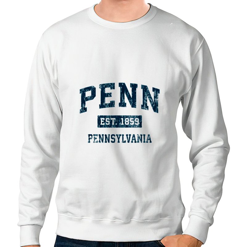 Penn Pennsylvania Pa Vintage Sports Design Navy Pr Sweatshirts — Sweats à capuche pour hommes