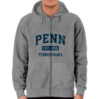 Penn Pennsylvania Pa Vintage Sports Design Navy Pr Zip Hoodies