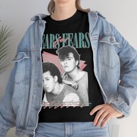 Vintage Faded-style 80s Tears For Fears Design T-shirt