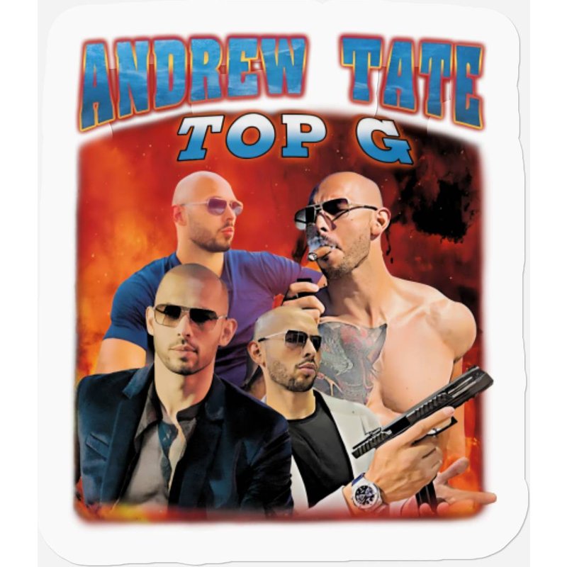 Andrew Tate Vintage Stickers, Vintage Andrew Tate Stickers — Autocollants et stickers