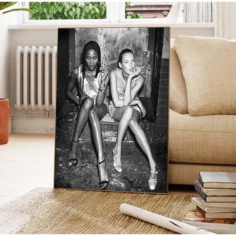 Naomi Campbell Kate Moss Poster — Affiches et impressions