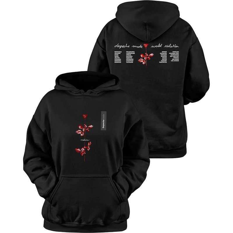2 Side Vintage 1990 Depeche Mode World Violator Concert Shirt, Depeche Mode Shirt — Sweats à capuche pour hommes