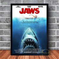 Jaws Movie Poster Wall Art Family Bedroom Decor