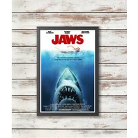 Jaws - 1975 Movie Poster - Steven Spielberg - Printed Poster - Wall Decor - Gift Idea
