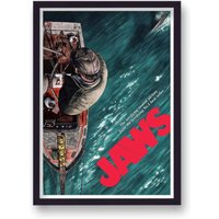 Jaws V12 Reimagined Movie Poster — Posters & Prints