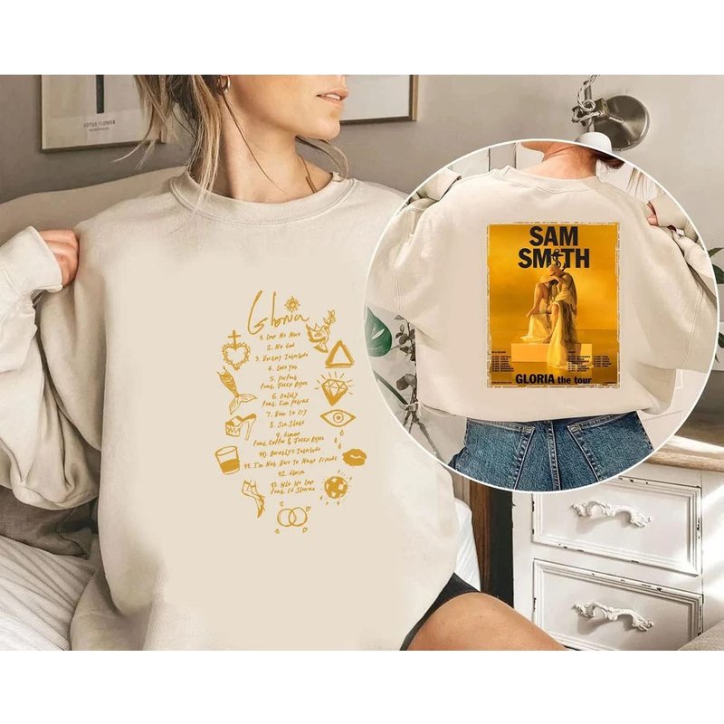 Sam Smith Gloria World Tour 2023 Shirt, Sam Smith Shirt, Gloria Tour Shirt — Sweats à capuche pour hommes