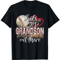 That's My Grandson Out There Baseball Grandma Mother's Day T-shirt — Mens T Shirts