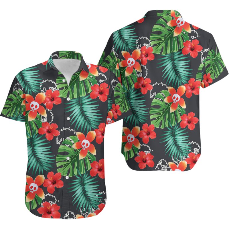 Dracula Hotel Transylvania Hawaiian Shirt, Flamingo 3d Hawaii Shirt — Chemises décontractées pour hommes