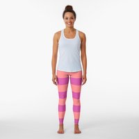 Star Butterfly's Purple And Orange Striped Leggings Leggings