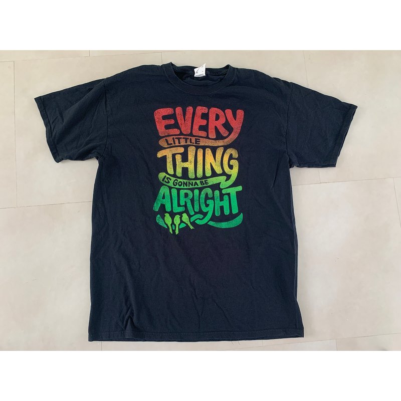 90s Bob Marley Every Little Thing Is Gonna Be Alright Vintage T Shirt — T-shirts pour hommes