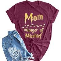 Funny Mom Manager Of Mischief T-shirt - Harry Potter Theme