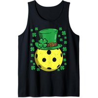Pickleball St Patricks Day Lucky Pickleball Player Shamrock Tank Top