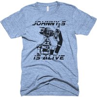 Vintage Robot Drinking Beer T-shirt Johnny 5 Is Alive Shirt
