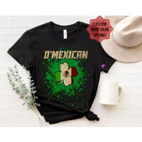Vintage O'mexican Flag Shirt, Irish Shamrock Clover St. Patricks Day Shirt